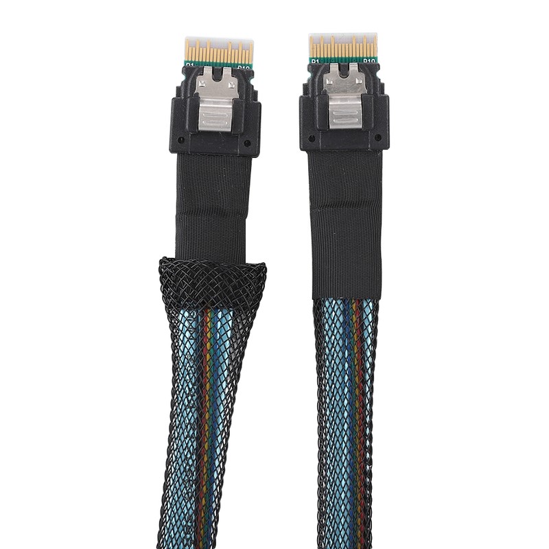 Cabledeconn Slim SAS 38pin SFF-8654 to SFF-8654 Server HDD Data