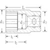 Stahlwille Socket, 12 Angle, 50A-1-1/8, Insertion Angle: 12.7
