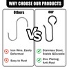 Ymapinc 60pcs Small Curtain Track Hooks, Metal S Shaped Curtain