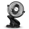 SkyGenius Battery Operated Stroller Fan, Rechargeable USB Powered Mini Clip