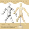 Operitacx 12 Pcs 4.56 Inch Wooden Drawing Mannequins with Stands