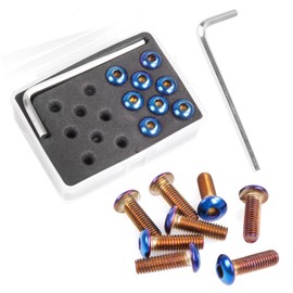 RASTP Steering Wheel Screw Kit,8Pcs (Roast Blue, Style2)