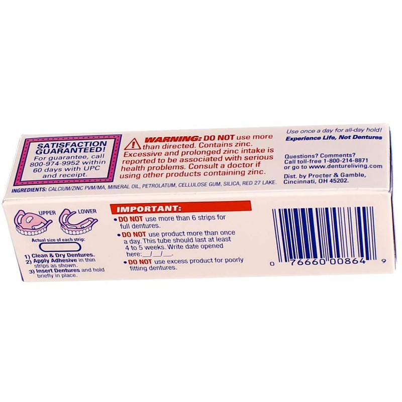 Fixodent Denture Adhesive Cream Original 1.4 Ounce (41ml) (6 Pack)