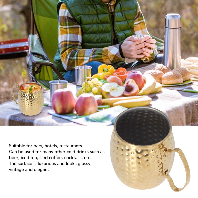 Moscow Mule Mug Exquisite 304 Stainless Steel 500ml Large Capacity