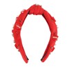 Rhinestone Embellished Knotted Headband Heart Decoration Knotted Jeweled Headband for
