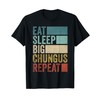 Retro Eat Sleep Big Chungus Repeat Funny Big Chungus T-Shirt,
