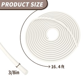 DGSL Backer Rod 3/8 Inch, Caulk Saver EPDM Rubber Backer Rod for Joints Concrete Filling and Gaps, Driveway and Wall Cracks(16.4 Ft Length)