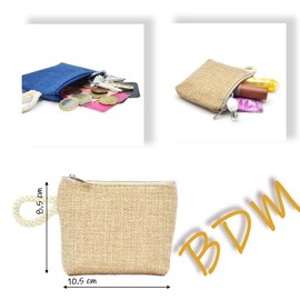 BDM - Monederos de Tela, cartera pequeña Con cremallera, billetero dibujos animados, Mujer y niña., Model 9