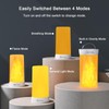 Morsatie 【Upgraded】 LED Flame Light, Rechargeable Flickering Flameless Candles, 4