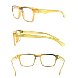 MIYUI JAPAN Multi Focus Progressive Reading Glasses 3 Powers in 1 Reader, Blue Light Blocking For Women Men +1.00-+3.50