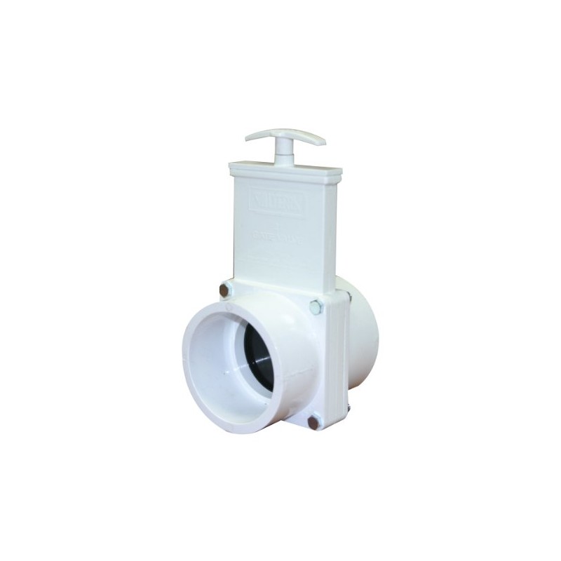 Valterra 6301 PVC Gate Valve, White, 3" Slip