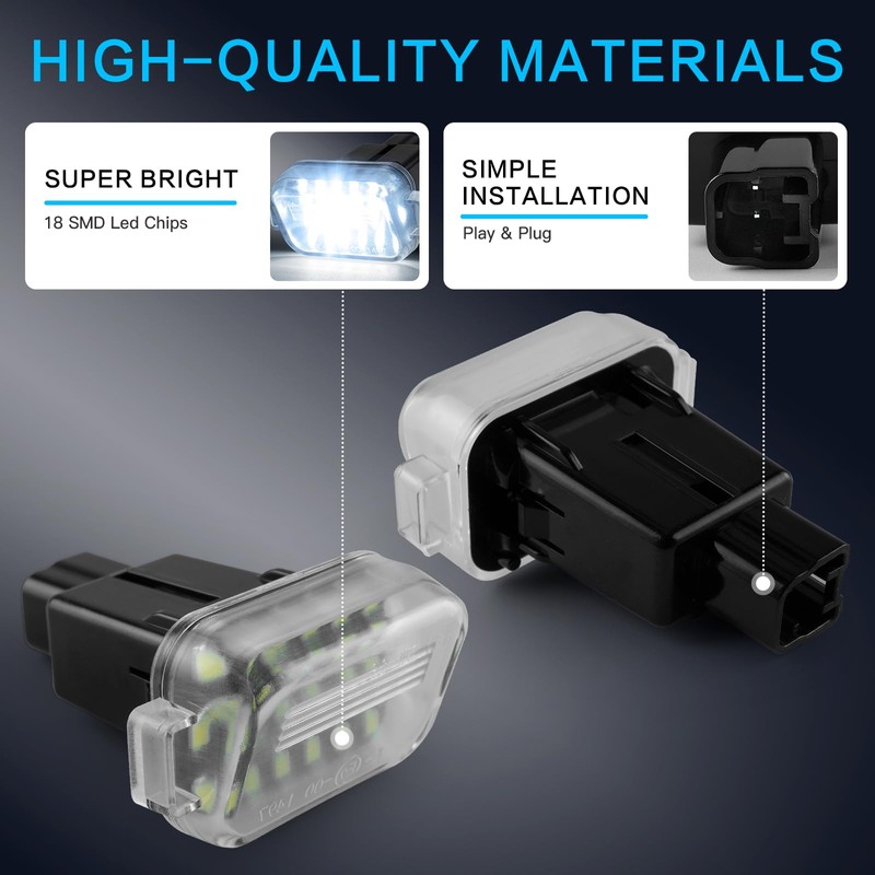 litzland LED License Plate Light Tag Light Compatible with Mazda