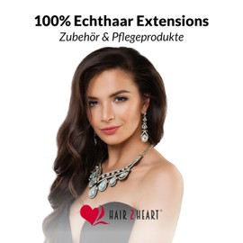 hair2heart Microring Real Hair Extensions, Wavy, 6/3 Dark Blonde Gold, 200 Strands, 0.5 g, 60 cm, Real Hair Extensions for Permanent Hair Extensions