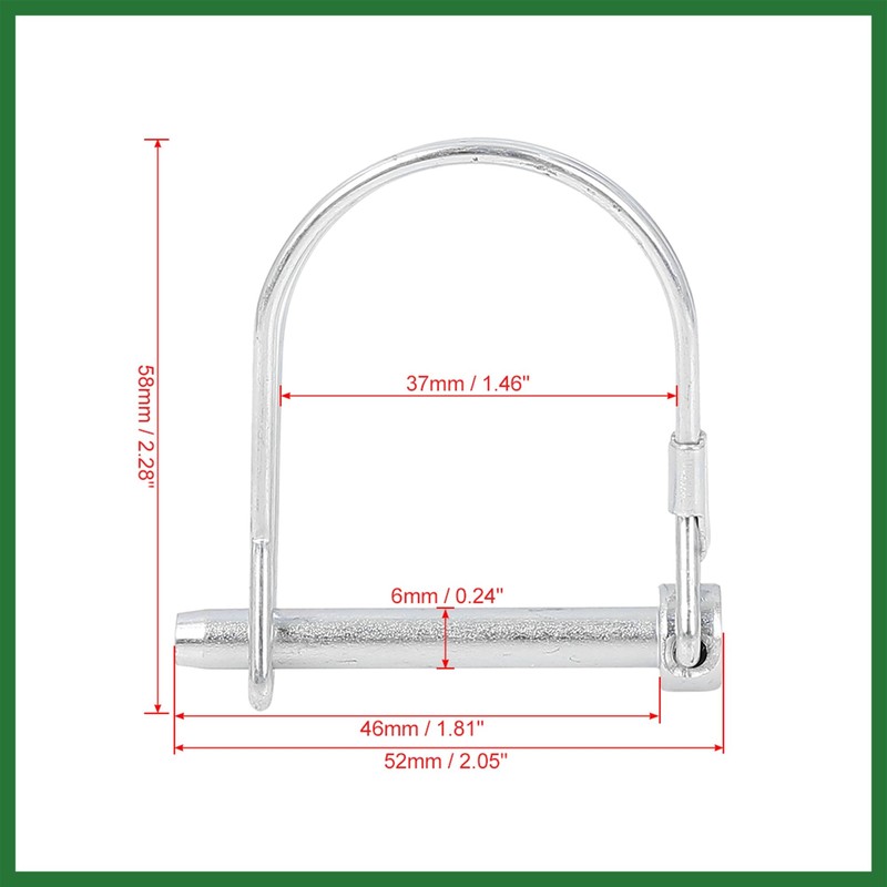 Motoforti 2pcs Bicycle Arch D Shape Trailer Shaft Locking Pin