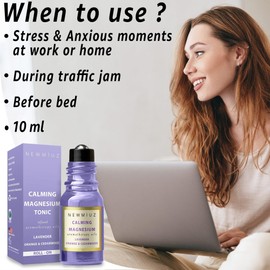 Calm Magnesium Roller Lavender Orange Cedarwood Essential Oil Roll On Calming Aromatherapy Self Care Stress Relief Destress Stocking Stuffers Gifts