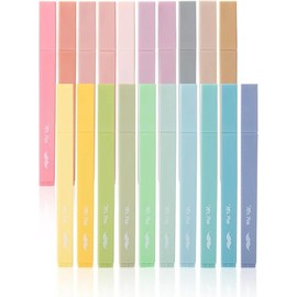 Aesthetic Highlighters, 20 pcs, Chisel Tip, Pastel Colors, No Bleed Bible Highlighter Pastel,Assorted Colors, Christmas Gifts