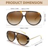TJUTR Oversized Aviator Sunglasses for Women & Men, Retro Luxury