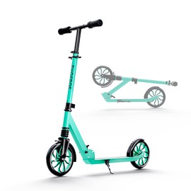 PHOEROS Kick Scooter for Ages 6+,Kids,Teens,Adults. Aluminum Lightweight Kick Scooter for Teens Adults Boys Girls with 8 inch Big Wheels, Foldable, Height Adjustable, Shock Absorption.