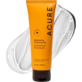 Acure  Limpiador facial iluminador con nutrientes y antioxidantes  Elimina suciedad, grasa y maquillaje, 118 ml                                       
