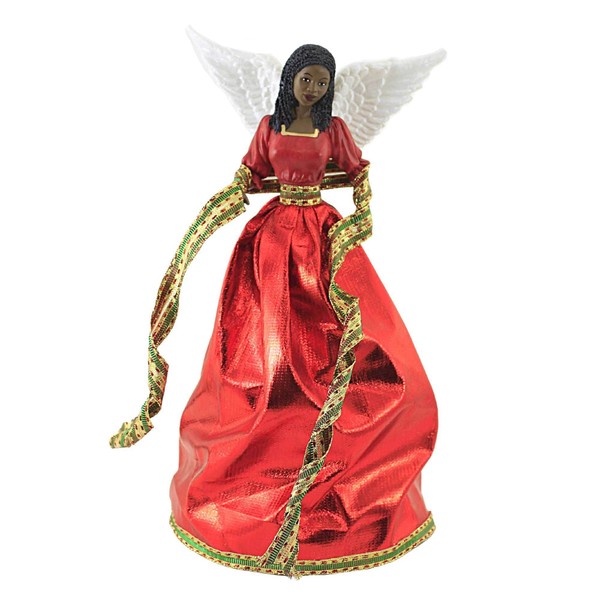African American Christmas Tree Topper: Tiffany in Red