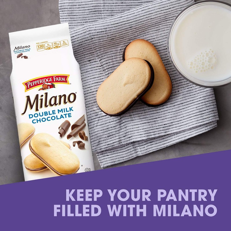Pepperidge Farm Milano Cookies, Double Milk Chocolate, 7.5 oz. Bag