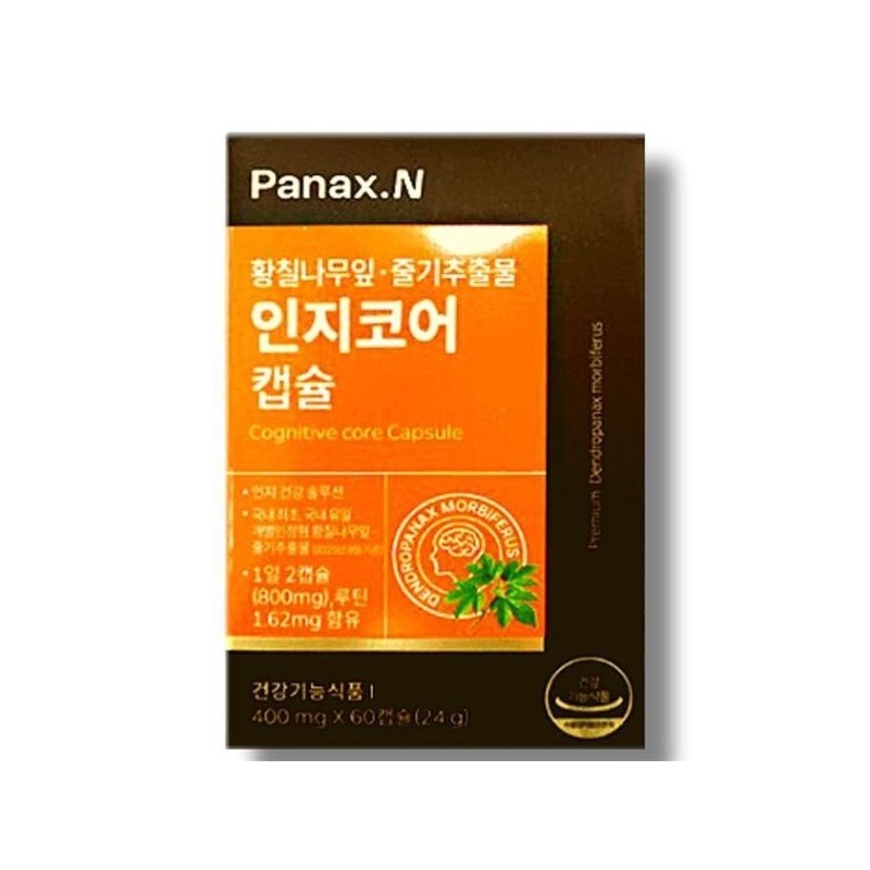 Huons N [하프클럽]휴온스N 파낙스엔 인지코어 400mg x 60캡슐 황칠나무잎 줄기추출물