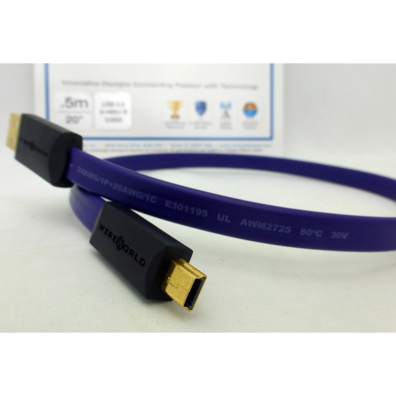 WireWorld Ultraviolet 7 USB 0.5 meter A to mini-B "no