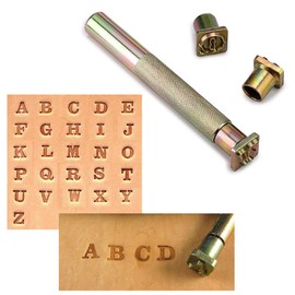 IGNPION 13mm Leather Craft Alphabet Letter Stamp, Leather Embossing DIY Kit Leather Carving Punch Tool for Handmade Leather Keychains, Bag, Wallet