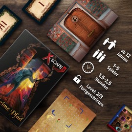 X-SCAPE The Secret Path - An Escape Room Game with Mysterious Challenges - Advanced Level for 1-5 Players from 12 Years - Ideal for Escape Game Fans and Puzzle Friends