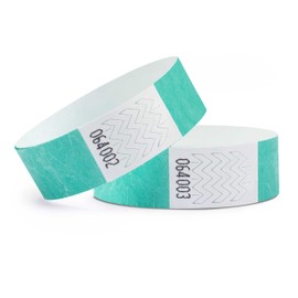 linie zwo ®, Pack of 100 Wristbands Tyvek ® 19 mm, Turquoise