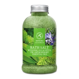 Sea Salt Bath 600 g with Pine - Eucalyptus - Fir & Rosemary Essential Oils - Bath Salts - Body Care - Good Sleep - Beauty - Bathing - Wellness - Relax - Aromatherapy - Spa
