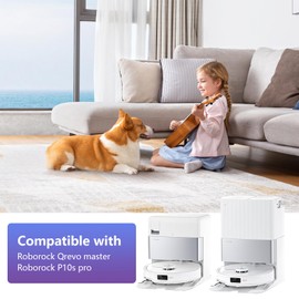 Yivy Pack of 29 Accessories for Roborock Qrevo Master/P10s Pro/Qrevo Slim Replacement Parts: 2 x Main Brush, 6 x Side Brushes, 4 x HEPA Filters, 8 x Wipes, 6 x Dust Bags, 1 x Water Tank Brush