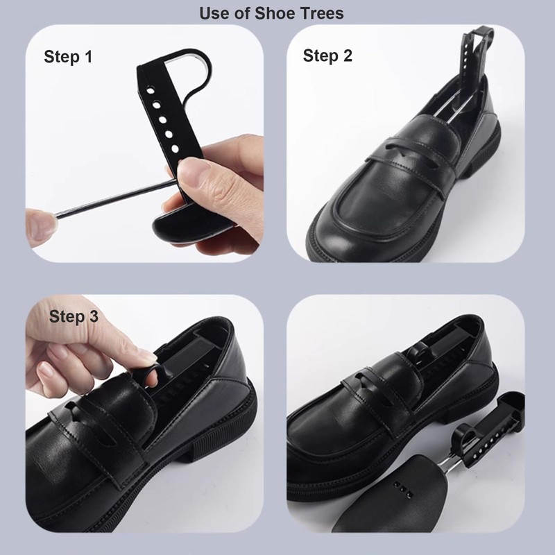 7 Pairs Plastic Shoe Stretchers for Men,Include 5 Pairs Adjustable