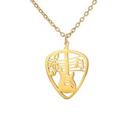 SBI Jewelry Women Guitar Necklace Jewellery for Music Melody Pendant Necklaces for Her Family Musician Necklace Gold Chain