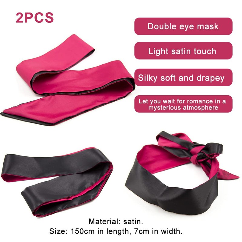 Satin Eye Mask, Sexy Blindfold for Sleeping, Eye Tied Mask