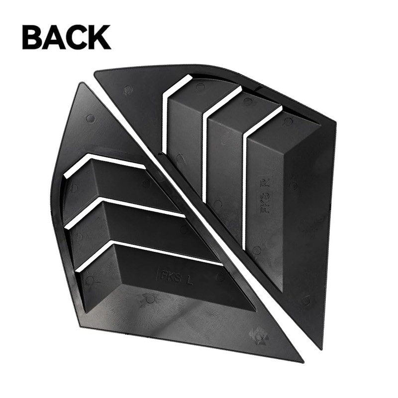 Car Rear Window Louvers, Gloss Black Rear Window Blinds Shutter