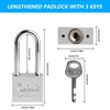 Pack of 2 Padlock Long Shackle Padlock with Key Padlock