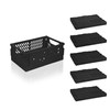 Daixers 6 Pack Mini Foldable Small Plastic Baskets for Organizing