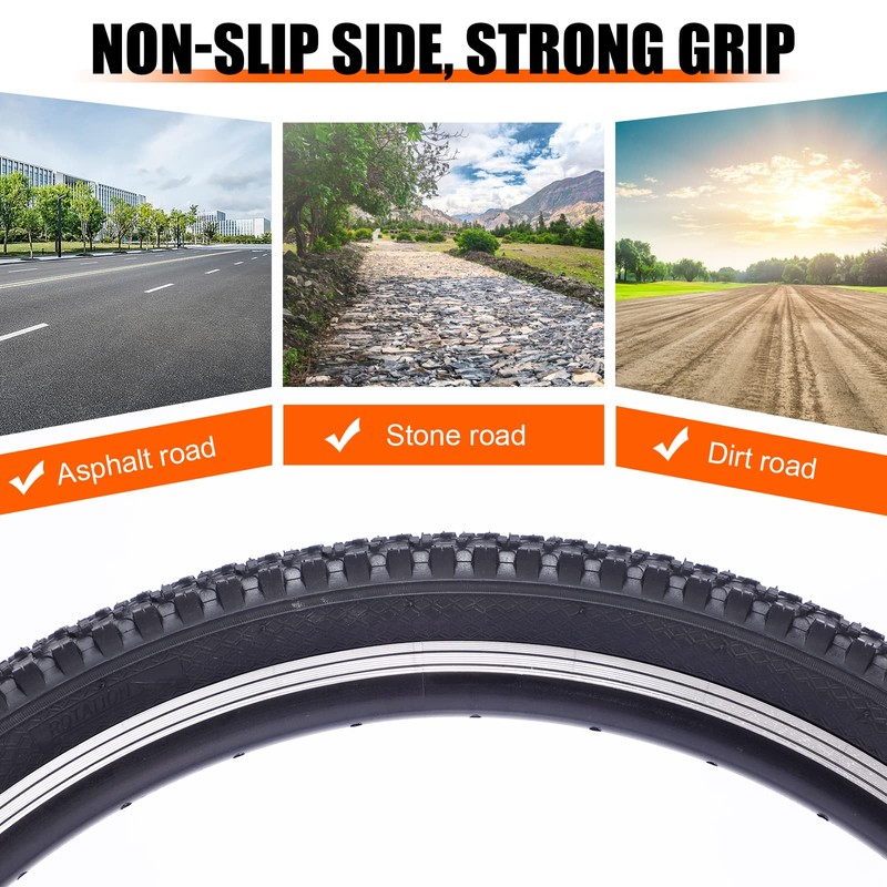 WEEROCK Bike Tire 24 x 1.95 Inch Bicycle Tire Folding