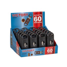 Lotus Vertigo Victory V Cigar Cutter – 24-Pack Display – V-Cut Cigar Cutter for Up to 62-Ring Gauge – Stainless Steel Blade – Ideal for Retail, Smoke Shops & Gifts