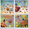 Thanksgiving Window Clings Decorations, 143 Pieces Fall Decals, 10 Double-Sided