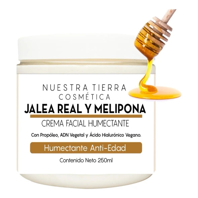 Crema Humectante-cicatrizante Anti-edad Jalea Real Melipona 250ml Todo Tipo De