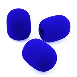 LEFXMOPHY Windscreen Replacement for SteelSeries Arctis 1 3 5 7 7X 7P 9X Pro Gaming Headset Mic Pop Filter Mic Foam Cover, 3-Pack Blue Color Windsock