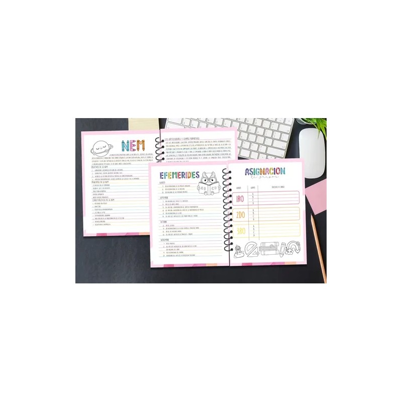 Agenda Directora Primaria/pree Personalizable 2026 Cute