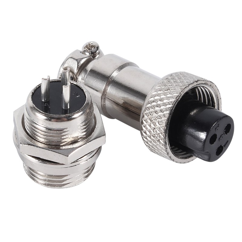 10 Set GX12 3Pin 12mm Aviation Plug Male Female Metal