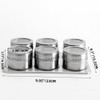 XZJMY Set of 4 Magnetic Spice Tins with Metal Wall-Plates,Stainless