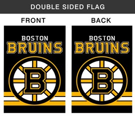 LCFHOME Boston Bruins Banner Double Sided Garden Flag 12.5x18in (150D Poly HD Printing) Garage Wall Decor Sign
