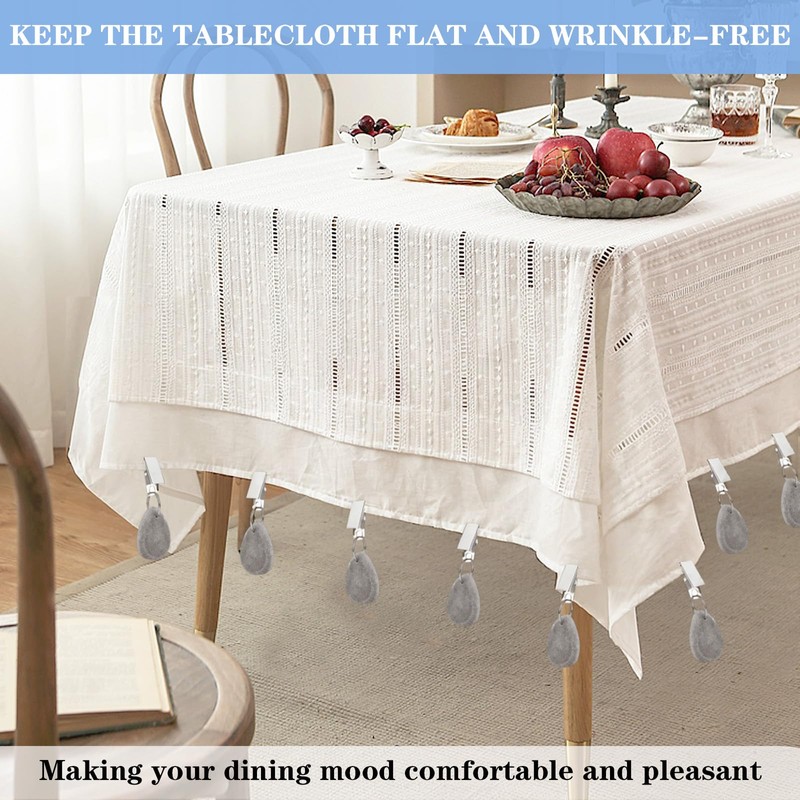ZHXGO 10Pcs Marble Tablecloth Weights, Picnic Table Weights Clips, Table