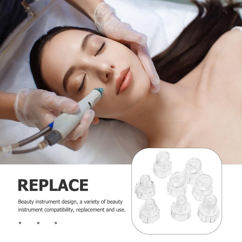Homoyoyo 8Pcs Facial Suction Nozzle Replacement Tips: Plastic Hydro Dermabrasions