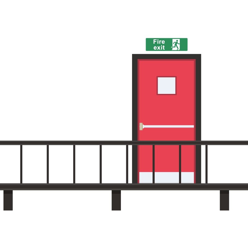 315mm x 105mm x 3mm premium composite aluminium Fire exit
